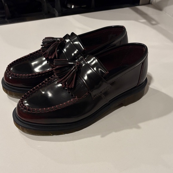 Dr. Martens Adrian Burgundy Tassel Loafers - Picture 4 of 9